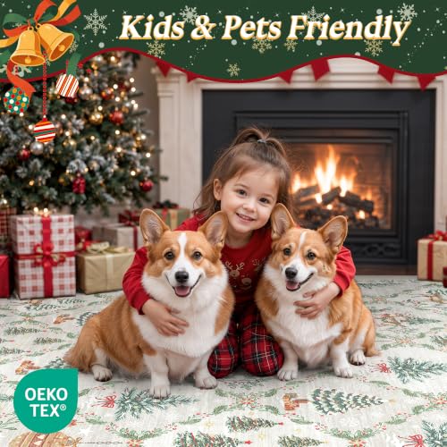 2x3 Christmas Area Rug - Grey Washable Non-Slip Entryway Carpet (Variation: Grey / 2' x 3')