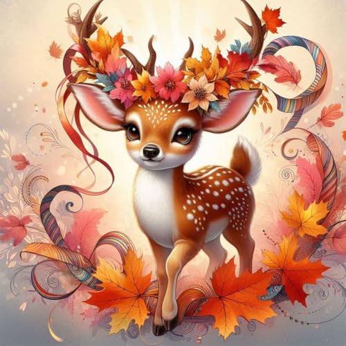 Deer Diamond Painting Kit for Adults - Full Drill 12x12 Inch