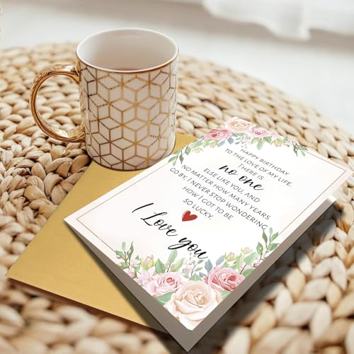 Romantic Birthday Card for Partner - Premium 300gsm Paper