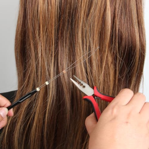 Hair Extension Loop Needle Threader 10 Pcs Pulling Hook Tool