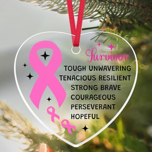 Breast Cancer Survivor Ornament | Motivational Gift for Women
