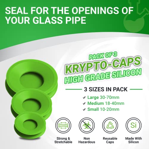 Klear Kryptonite Universal Silicone Cleaning Caps - 3-Pack Set