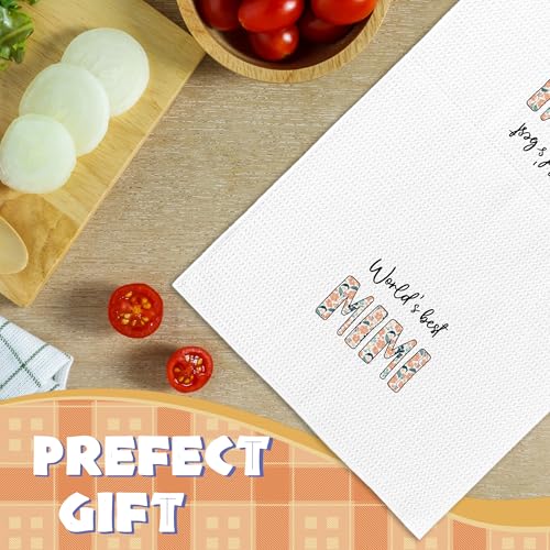 Floral Kitchen Towels for Grandma - 16x24 Decorative Hand Towels