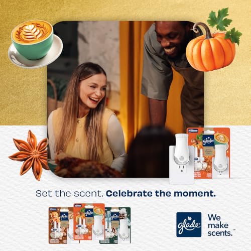 Glade PlugIns Air Freshener Starter Kit - Golden Pumpkin & Spice, 1 Warmer