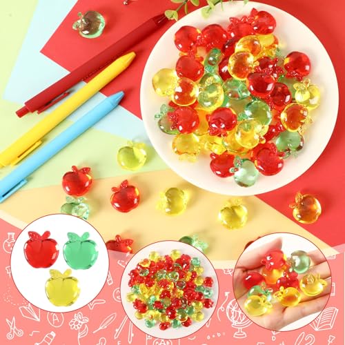 60pcs Mini Artificial Apples - Red, Yellow, Green Fake Fruits