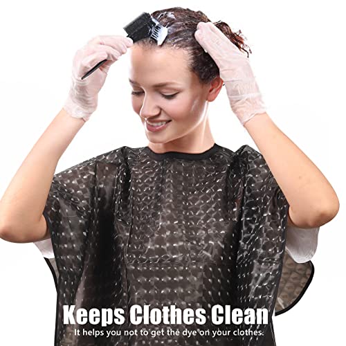 YELEGAI Waterproof Hair Dye Cape, Black Salon Shampoo & Bleach Apron