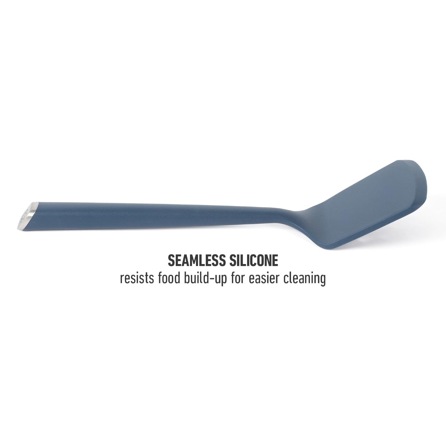 Calphalon Edge Silicone Turner, Flexible Silicone Cooking Spatula with Reinforced Core, Heat-Resistant Nonstick-Safe Turner for Flipping & Cooking, Navy