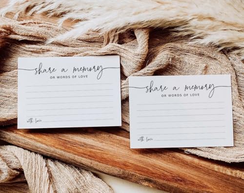 Share a Memory Cards - 50 Pack, 4x6 Minimalist Keepsake for Events