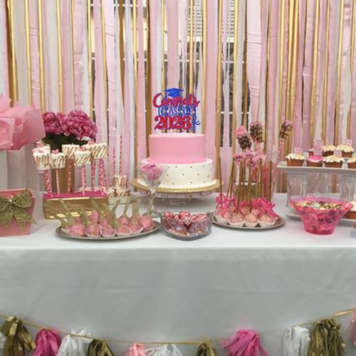 Class of 2026 Glitter Graduation Cake Topper