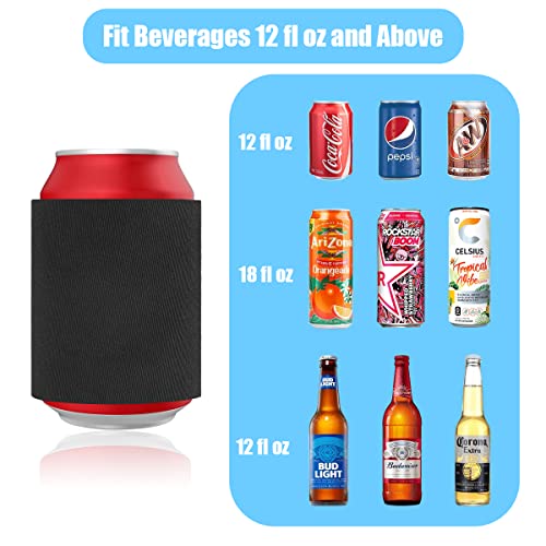 Desing Wish 12oz Slap Band Can Cooler Sleeve Cover 3 Pack Black