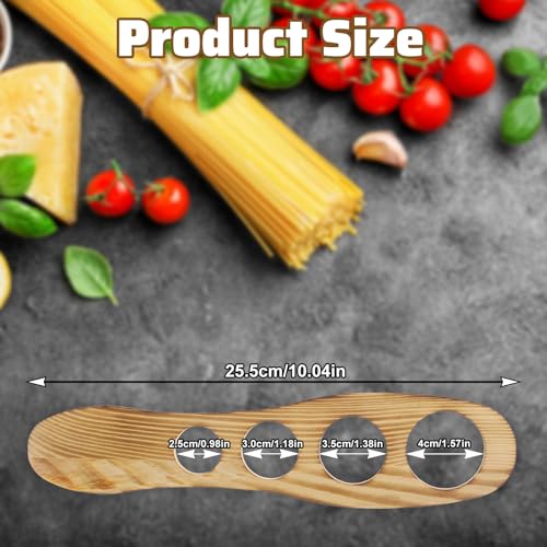 Mabor Wooden Spaghetti Pasta Measurer Tool with 4 Serving Sizes