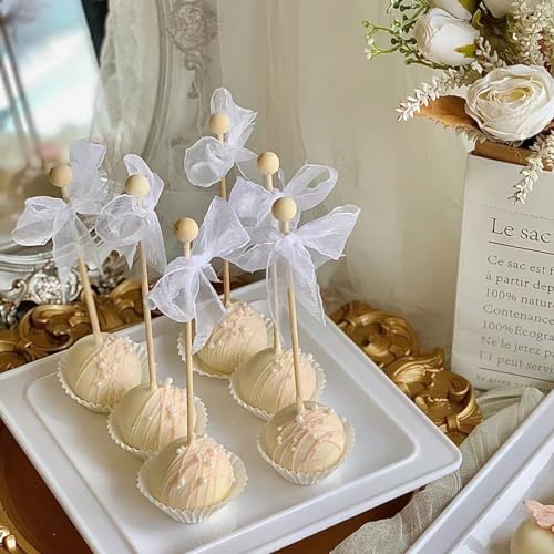 100 Wooden Rock Candy Sticks - 6 Inch Drink Stirrer & Cake Pop Sticks