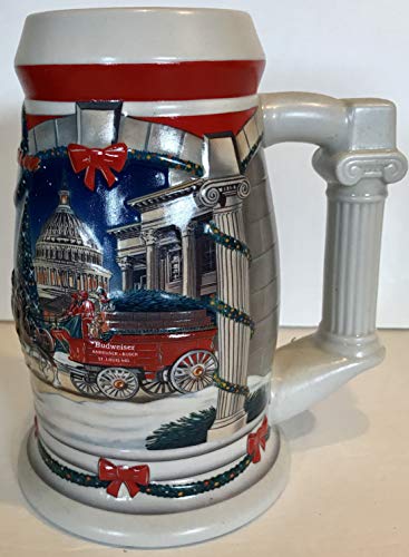 2001 Budweiser Holiday Stein - Collectible Clydesdale Illustration