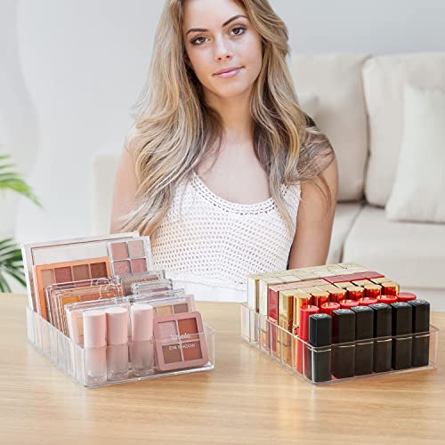 Acrylic Makeup Organizer with 7 Slots for Vanity & Drawer Storage