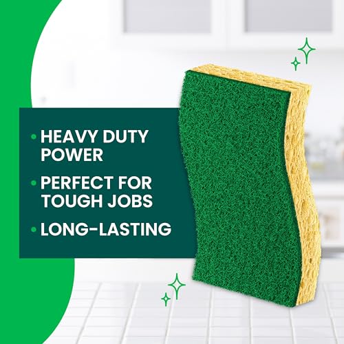 Scotch-Brite Heavy Duty Scrub Sponge - 6 Pack for Tough Cleaning
