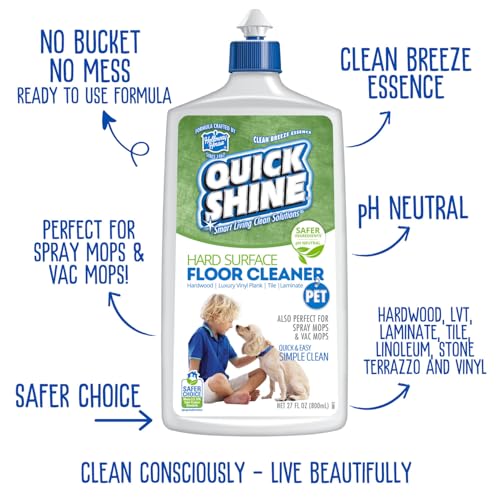 Quick Shine Pet Floor Cleaner - 27 oz, Neutralizes Odors & Removes Dirt