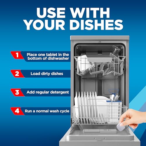 Finish Dishwasher Cleaner Tablets, 4 Count - Deep Clean & Freshen