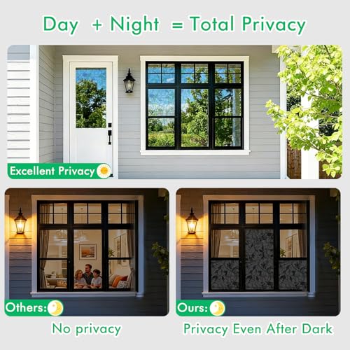 Ivy Green Window Privacy Film 17.5x78.5 | Heat Blocking & UV Protection