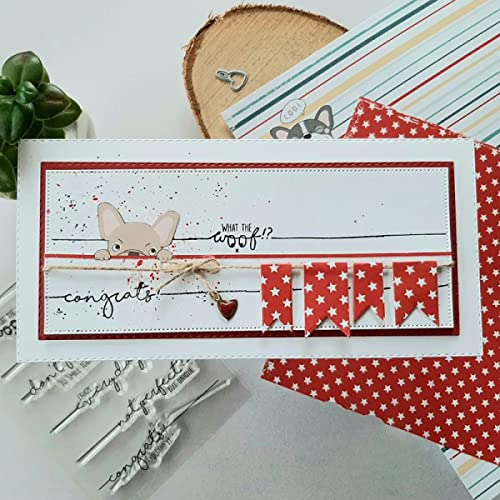 2PCS Animal Paws Alphabet Silicone Stamps for Card Making