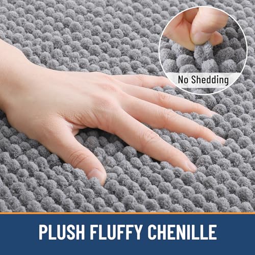 Arotive Chenille Bath Rug 30x20 - Soft, Absorbent, Machine Washable