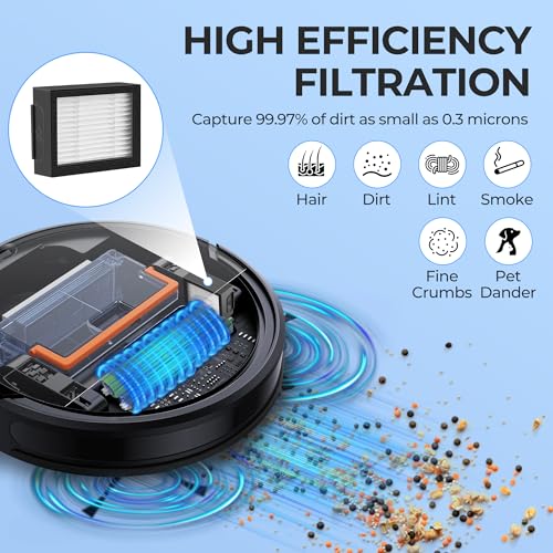 Funmit Replacement Filters for Roomba i & e Series - 6 Pack with Brush