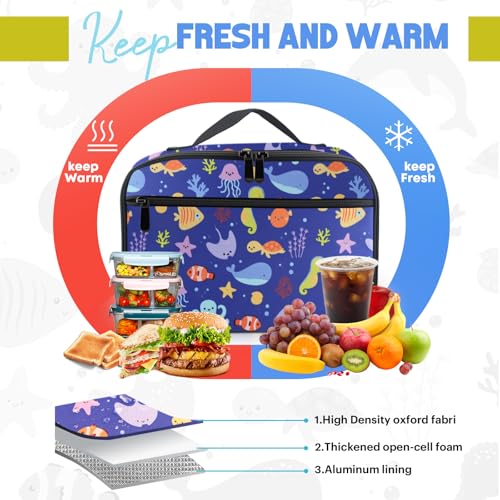 Modern Insulated Lunch Bag for Men & Women - Large Capacity Cooler Tote
