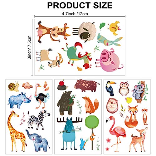 Konsait Animal Temporary Tattoos for Kids 230+ PCS Waterproof