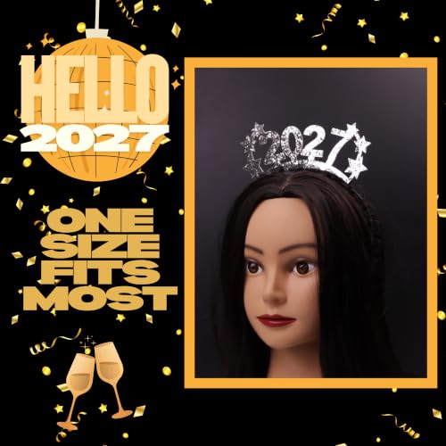 Needzo 2027 Happy New Year Glitter Headband Party Decoration