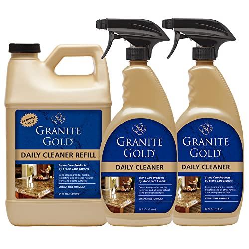 Granite Gold Daily Cleaner Spray, 112 Fl Oz Value Pack for Stone Surfaces