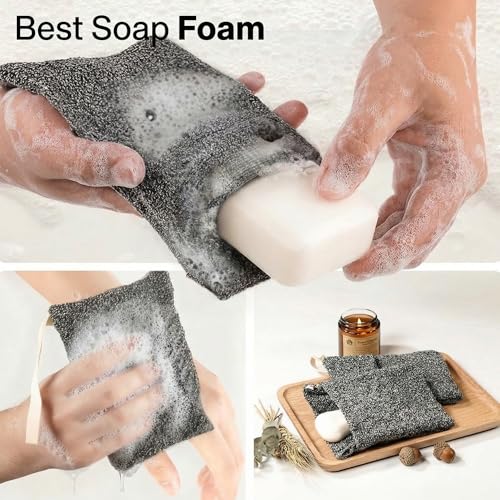 Yiclick Exfoliating Mesh Soap Bag 2 Pack - Bar Soap Saver & Loofah Pouch