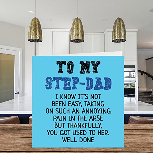 Funny Step Dad Birthday Card | Humorous Father's Day Greeting