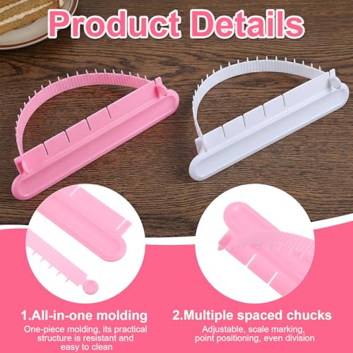 2Pcs Cake Arch Guide Tool Adjustable Fondant Marker and Decorating Ruler