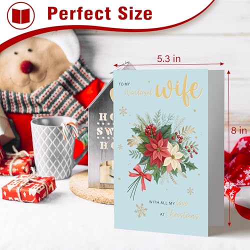 Romantic Christmas Card for Wife - Sweet Holiday Greeting from Husband