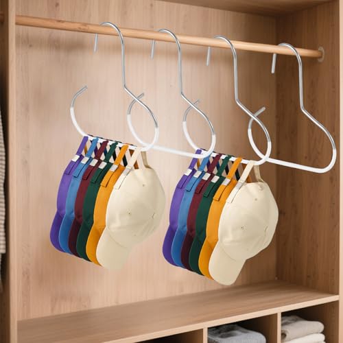 Durable Hat Organizer Hanger - 4pcs Anti-Slip Baseball Cap Storage