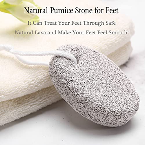 HOOMBOOM Natural Pumice Stone for Feet (2-Pack) - Hard Skin and Callus Remover