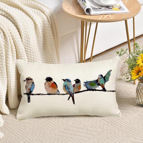 RABUSOFA Waterproof Outdoor Pillow Covers 12x20 - Teal Blue