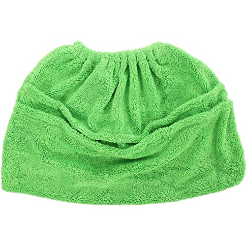 KALLORY Washable Microfiber Broom Cover - Green Reusable Mop Cloth