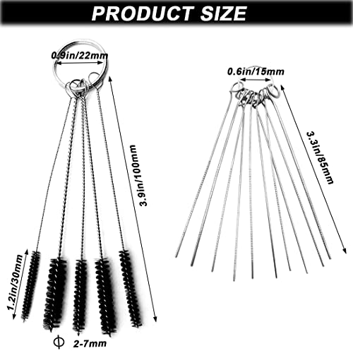 ACKLLR 21-Piece Nylon Cleaning Brush Set for Straws, Feeders, and Tubes