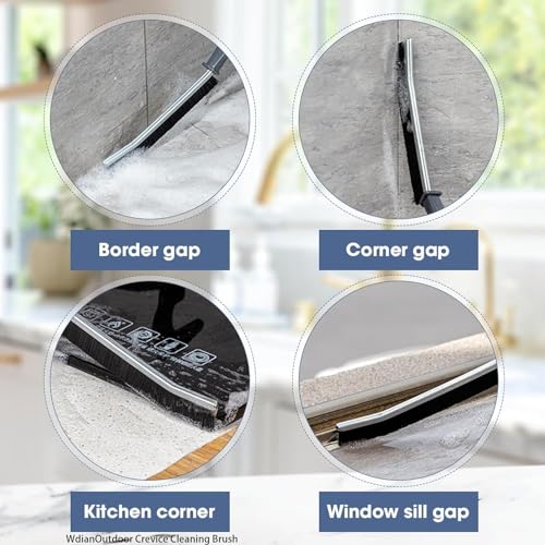 Crevice Cleaning Brush Set - Heavy-Duty Slim Scrubbing Tool (3 Pack)