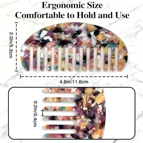Gmlawsc Anti-Static Wide Tooth Travel Comb for Curly and Thick Hair