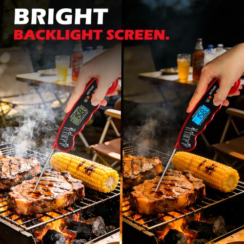 Instant Read Meat Thermometer - Accurate Kitchen Food & Candy Thermometer
