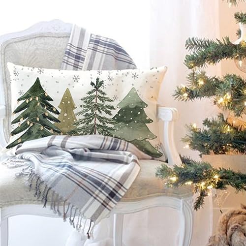 PANDICORN Christmas Pillow Cover 12x20 Farmhouse Decor
