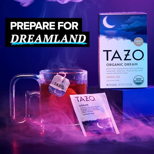 TAZO Organic DREAM Herbal Tea, Caffeine-Free Bedtime Blend, 96 Tea Bags
