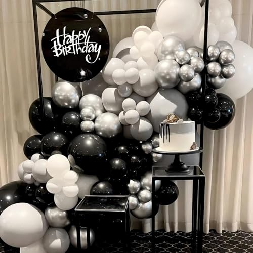 Silver Metallic Balloons 12 Inch - 100 Pack for Party Decorations - Variation: Silver