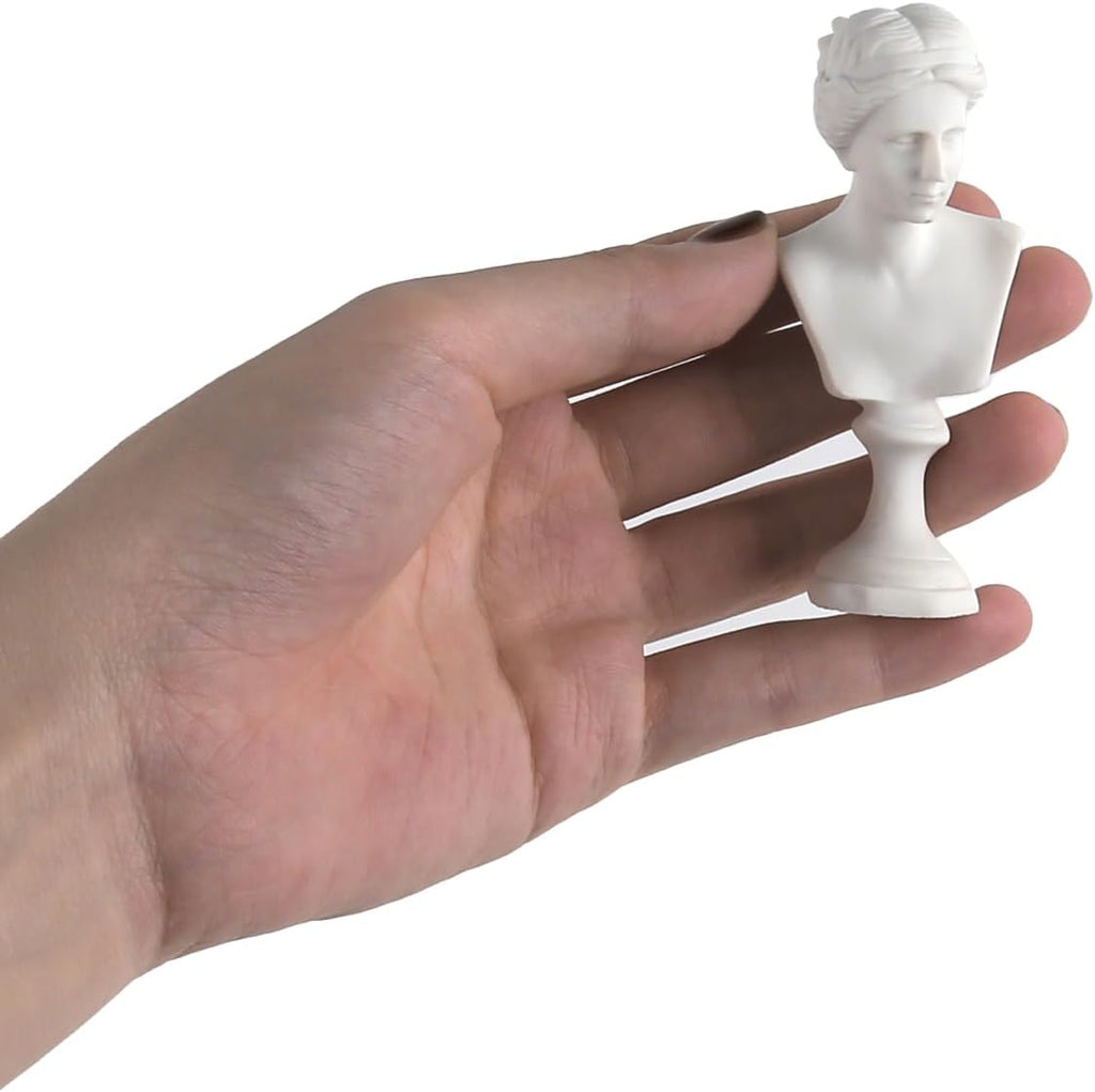 Skiennix Mini Greek Statues - Mythology Figurines Set of 4 | Resin Busts for Home & Office Decor