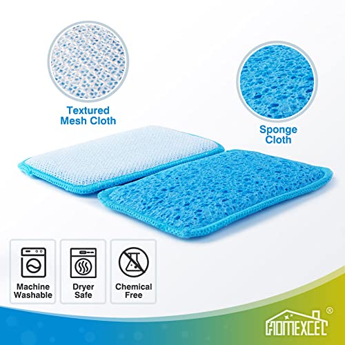 HOMEXCEL 12PK Multicolor Dual-Sided Non-Scratch Kitchen Sponges