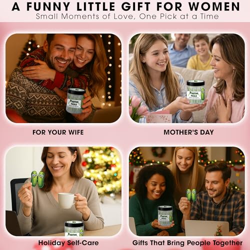 Positive Pickle Jar - 60 Affirmation Cards for Uplifting Gifts