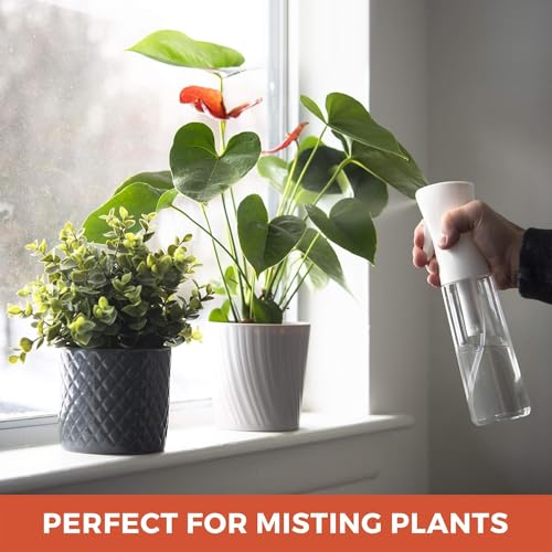 UrbAmerican Continuous Water Mister Spray Bottle - Ultra Fine Empty Aerosol-Free Spray Bottle for Hair Styling, Plants, and Pets