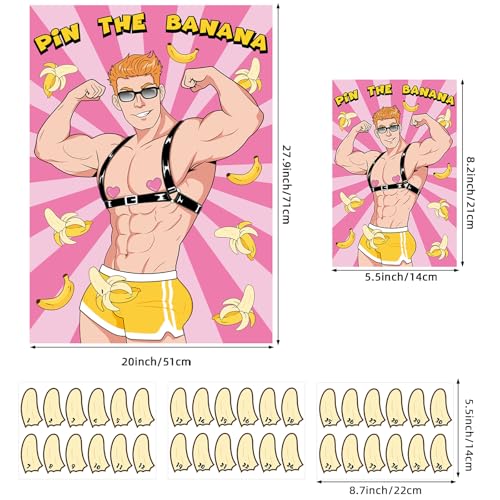 Pin The Banana on The Hunk Game - Bachelorette Party Fun