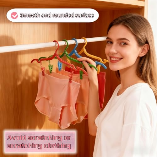 Foldable Travel Hangers 4 Pack - Space-Saving Non-Slip Design